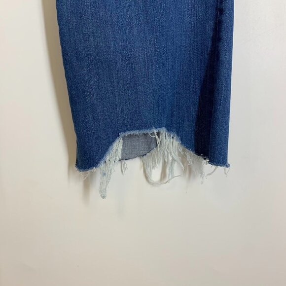 Madewell Women's Cali Demi Boot Step Raw Hem Stretch Denim Jeans Size 28 - Picture 5 of 13